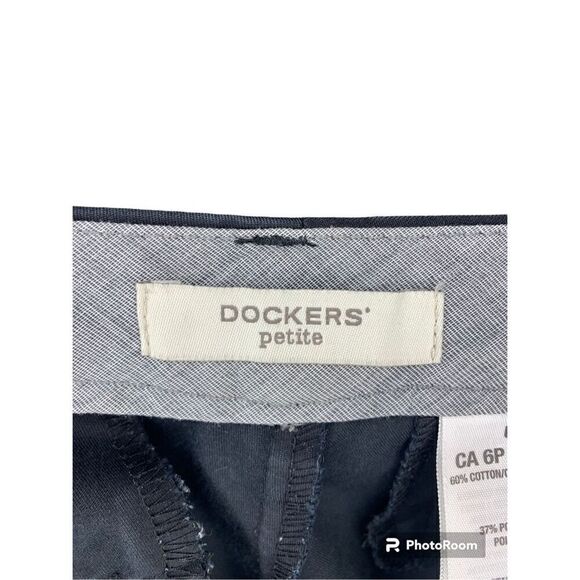 Dockers Womens Capri Pants Black Mid Rise Size 6 Petite - Picture 5 of 6
